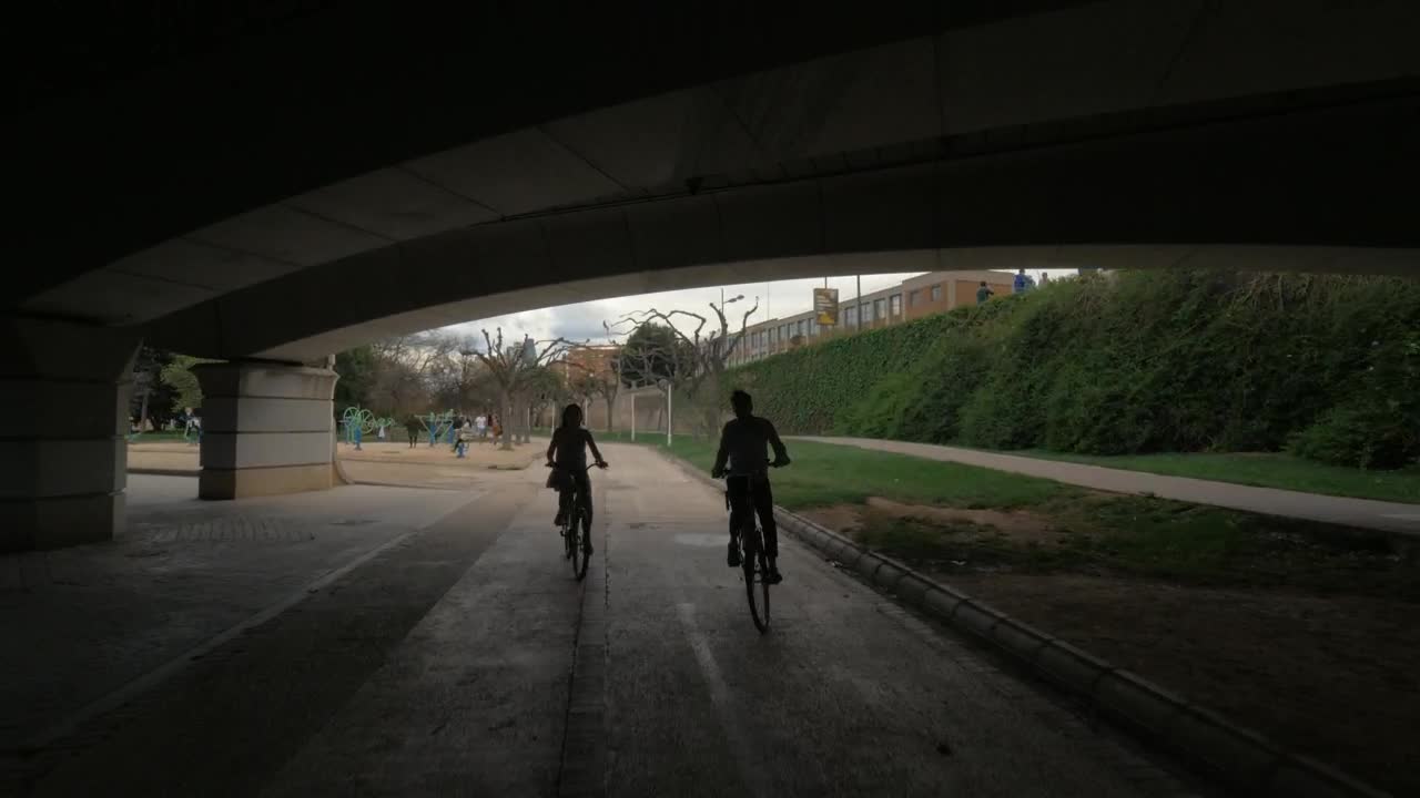 Stock Video Couple Heading Below A Bridge On Bikes Live Wallpaper For PC - Free Download