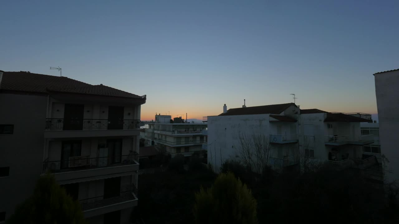 Free Video Stock Sun Rising Above A Small Town Live Wallpaper - Free Download