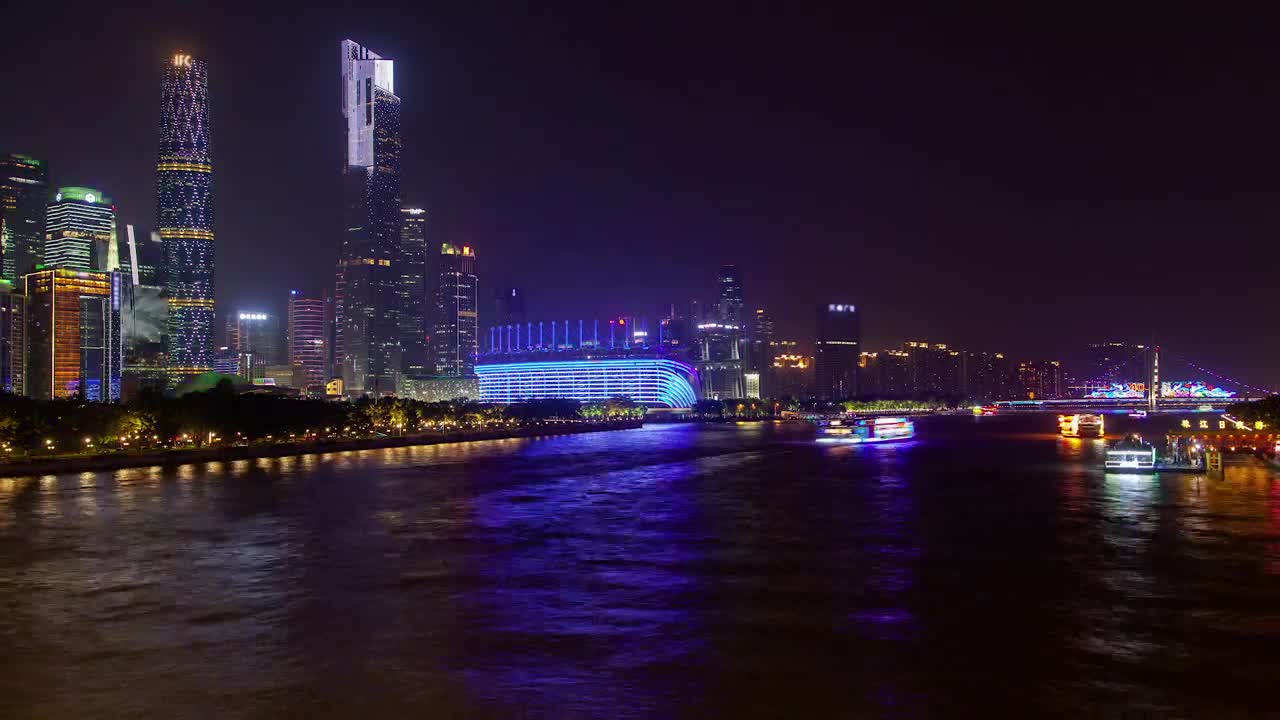 Stock Video Illuminated Ferries Sailing In The River Animated Wallpaper - Free Download