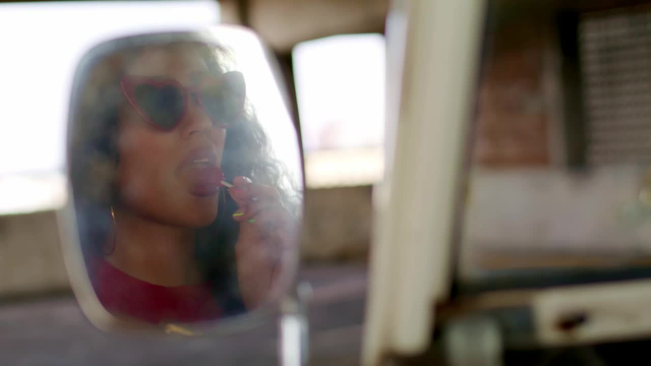 Free Stock Video Woman With A Heart Lollipop In A Vehicle Live Wallpaper - Free Download