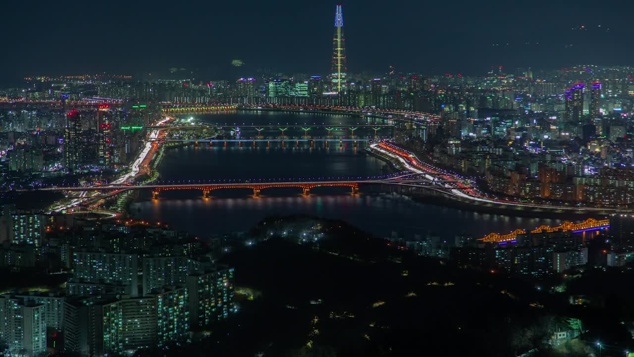 Free Video Stock the city of seoul at night Live Wallpaper - Free Download