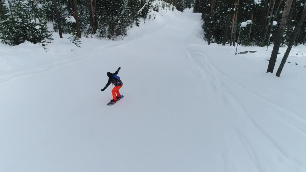 Free Video Stock Snowboarding Down A Small Hill Live Wallpaper - Free Download