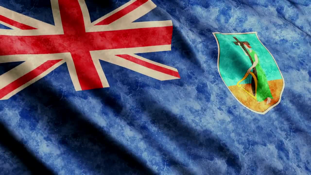 Stock Video Montserrat Faded Flag D Animatio Animated Wallpaper - Free Download