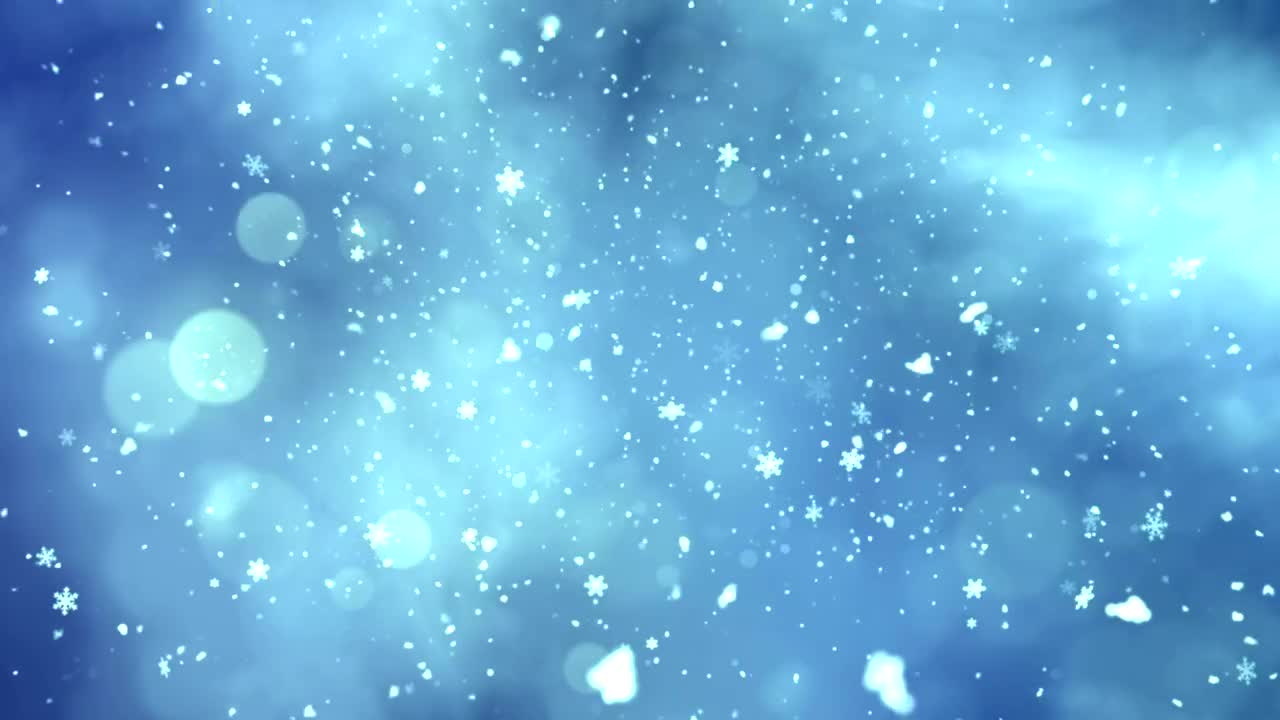 Free Video Stock Snowing Snowflakes On Blue Background Live Wallpaper - Free Download