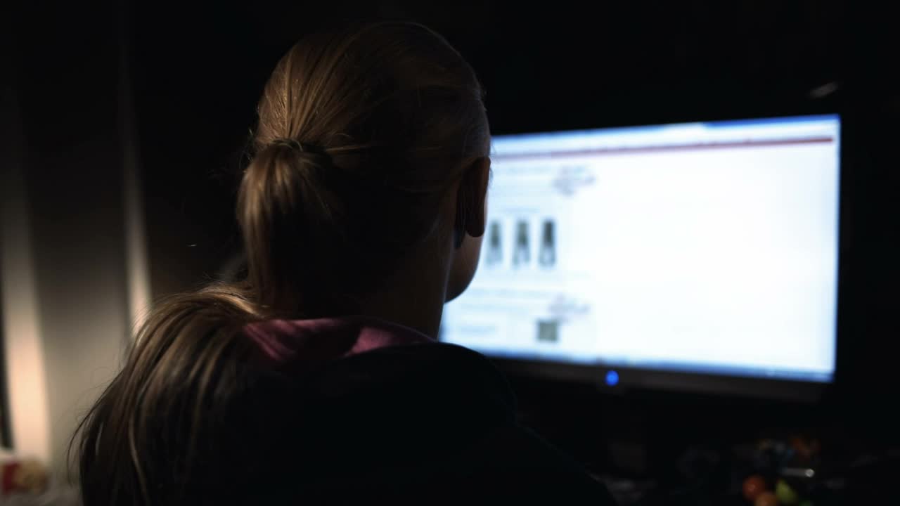 Stock Footage Woman Browsing The Internet On A Pc Live Wallpaper - Free Download
