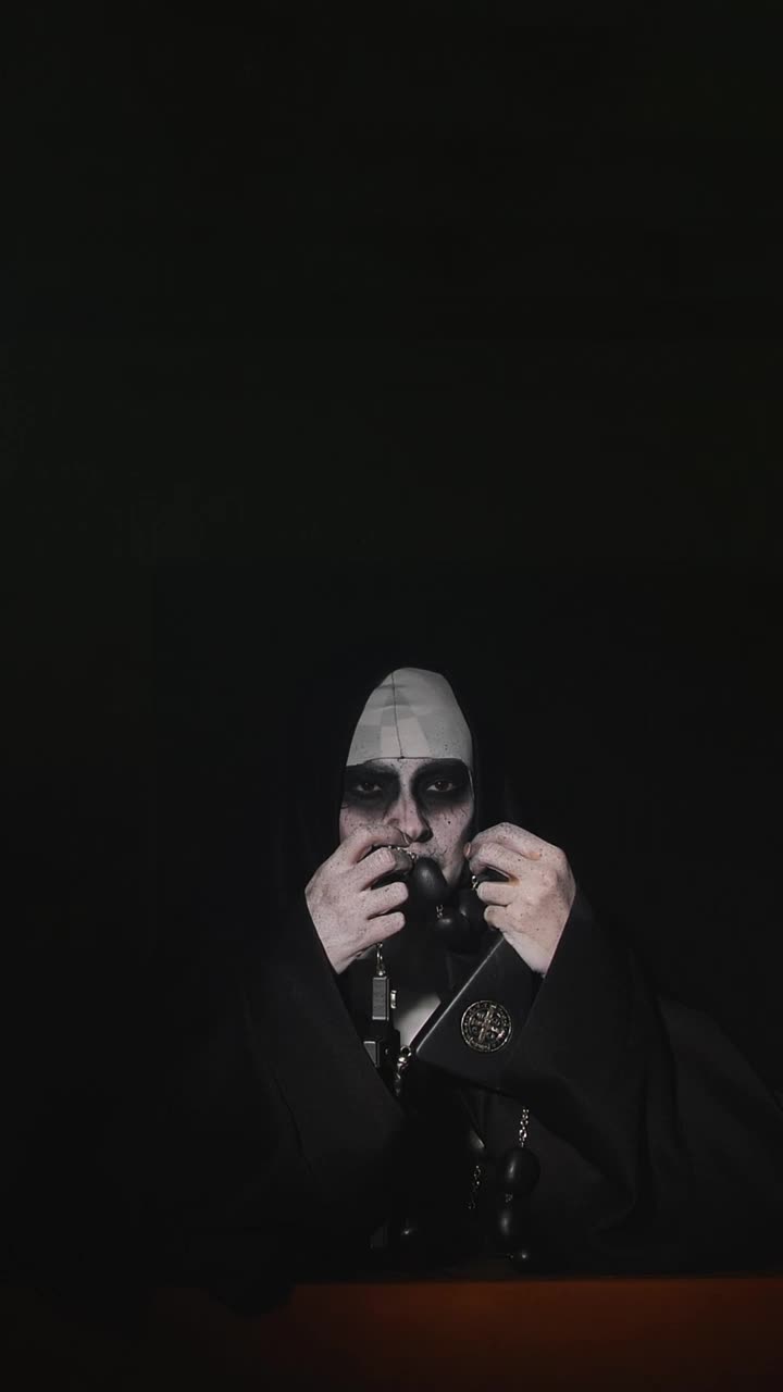 Stock Video Halloween Nun In The Dark Live Wallpaper For PC - Free Download