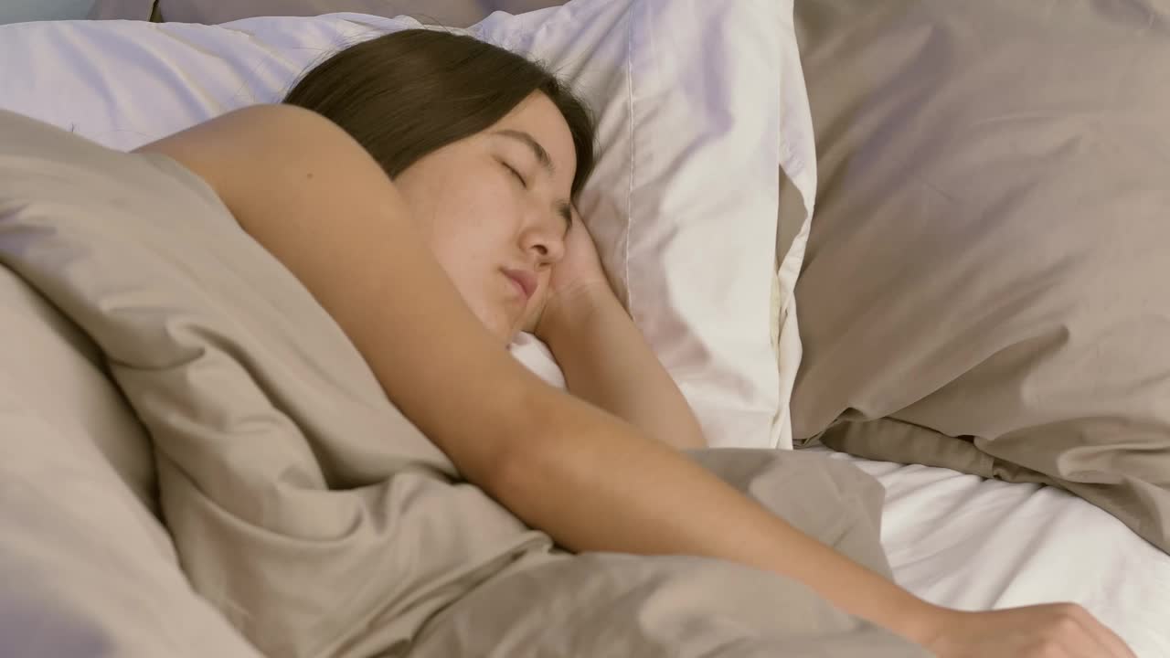 Free Stock Video Young Woman Waking Up In Her Bed Live Wallpaper - Free Download