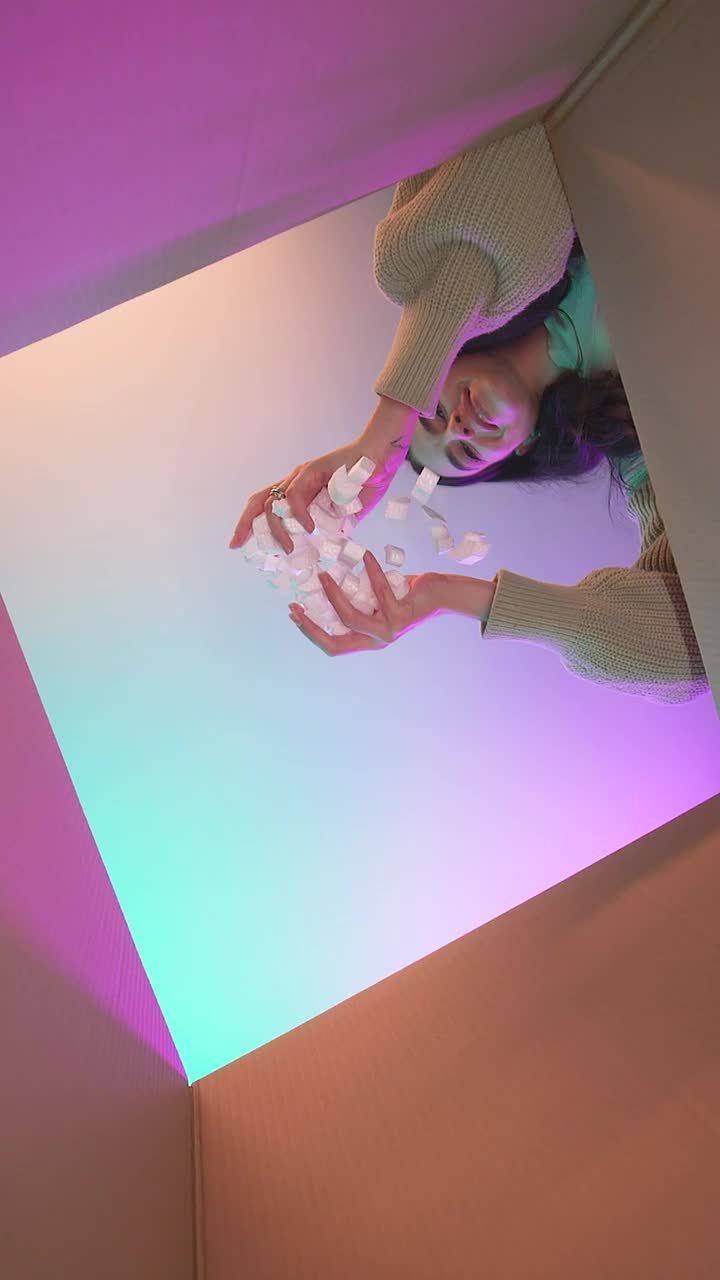 Free Stock Video Young Woman Pouring Packing Filler Into A Box Live Wallpaper - Free Download
