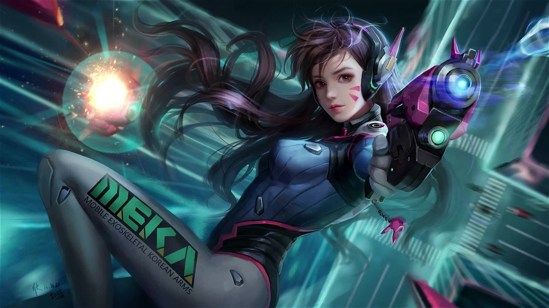 Falling DvA Overwatch Animated Wallpaper - Free Download