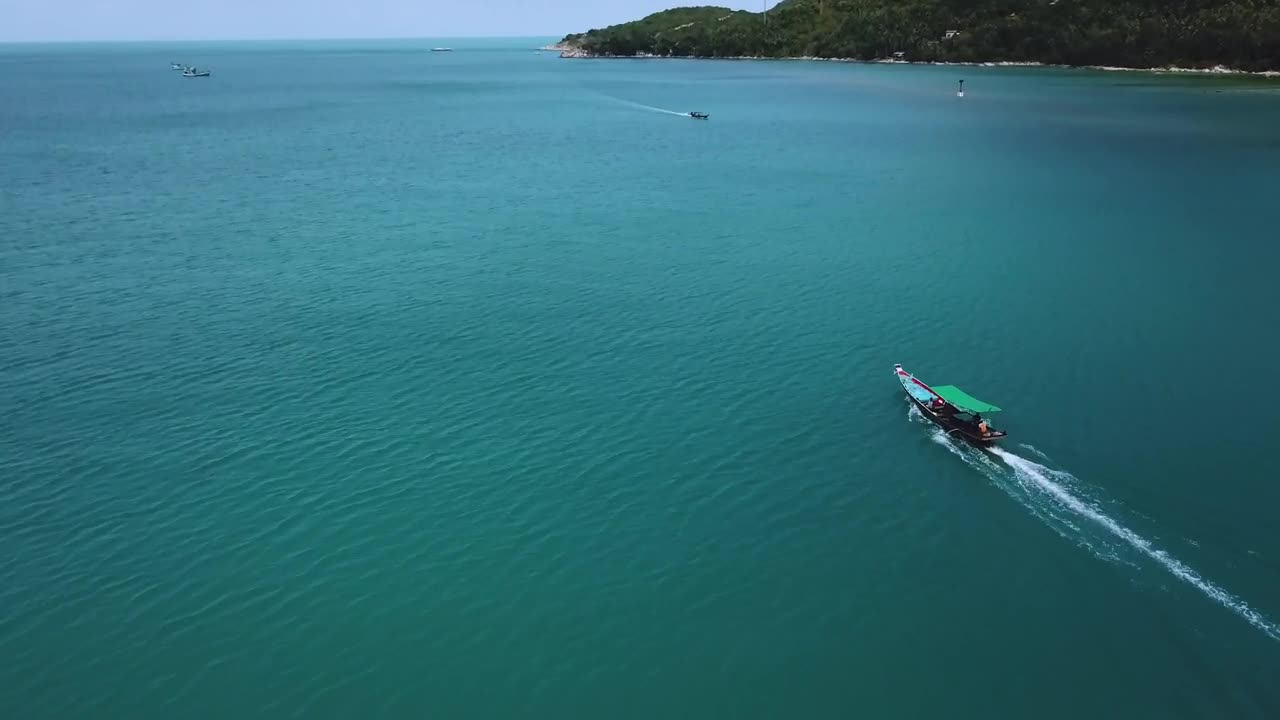 Stock Video Beautiful Peninsula With Boats In The Water Seen From Above Live Wallpaper For PC - Free Download