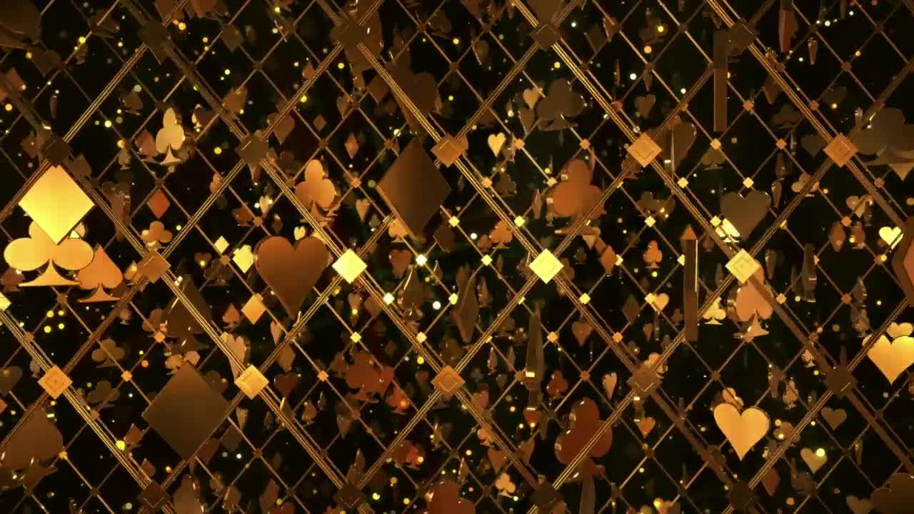 Stock Video Floating Golden Poker Figures Casino Vip Concept Live Wallpaper For PC - Free Download