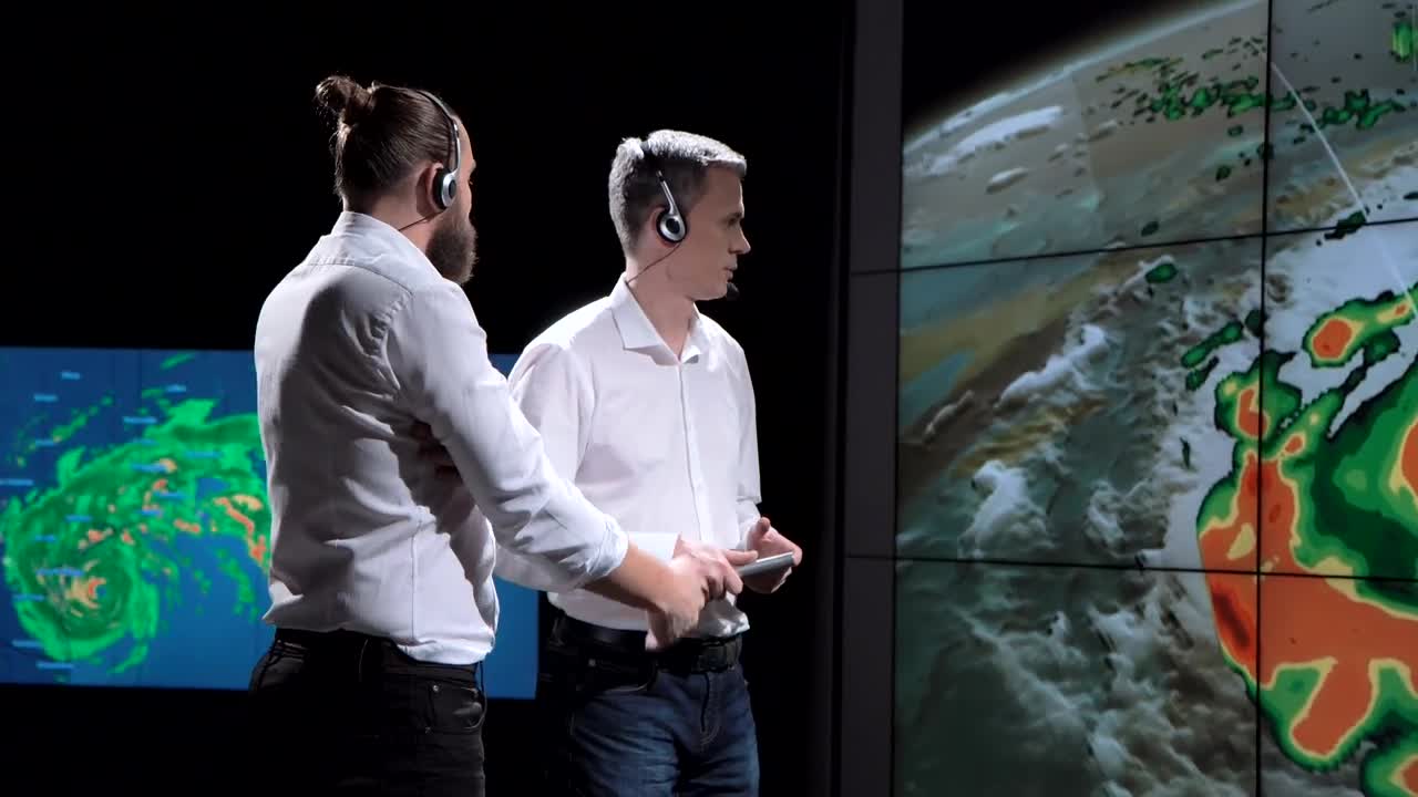 Free Stock Video Scientist Discussing Hurricane And Weather Live Wallpaper - Free Download