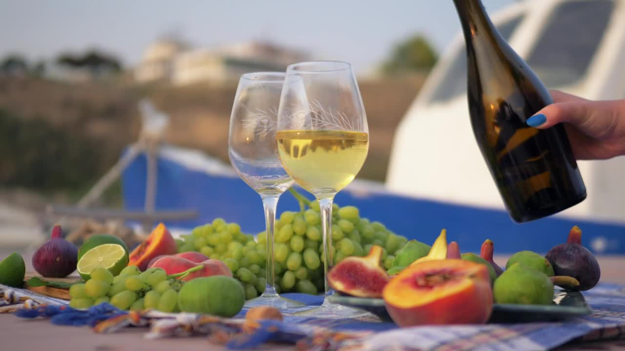 Stock Footage Wine And Grapes At The Beach Live Wallpaper - Free Download
