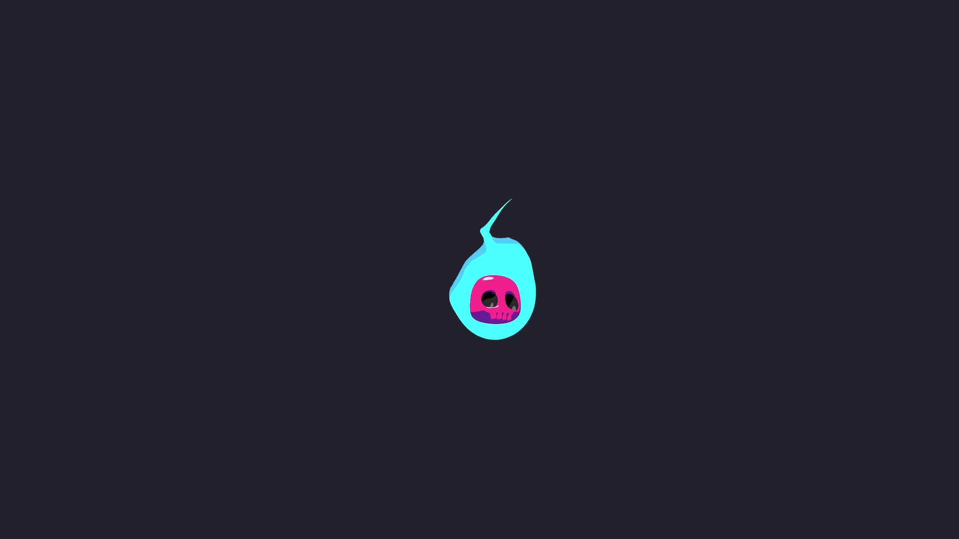 Jumping  Skull  Minimalism  Live  Desktop  Wallpaper - Free Download