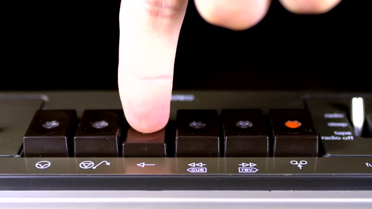 Stock Video Finger Pushing Buttons On A Tape Recorder Live Wallpaper For PC - Free Download