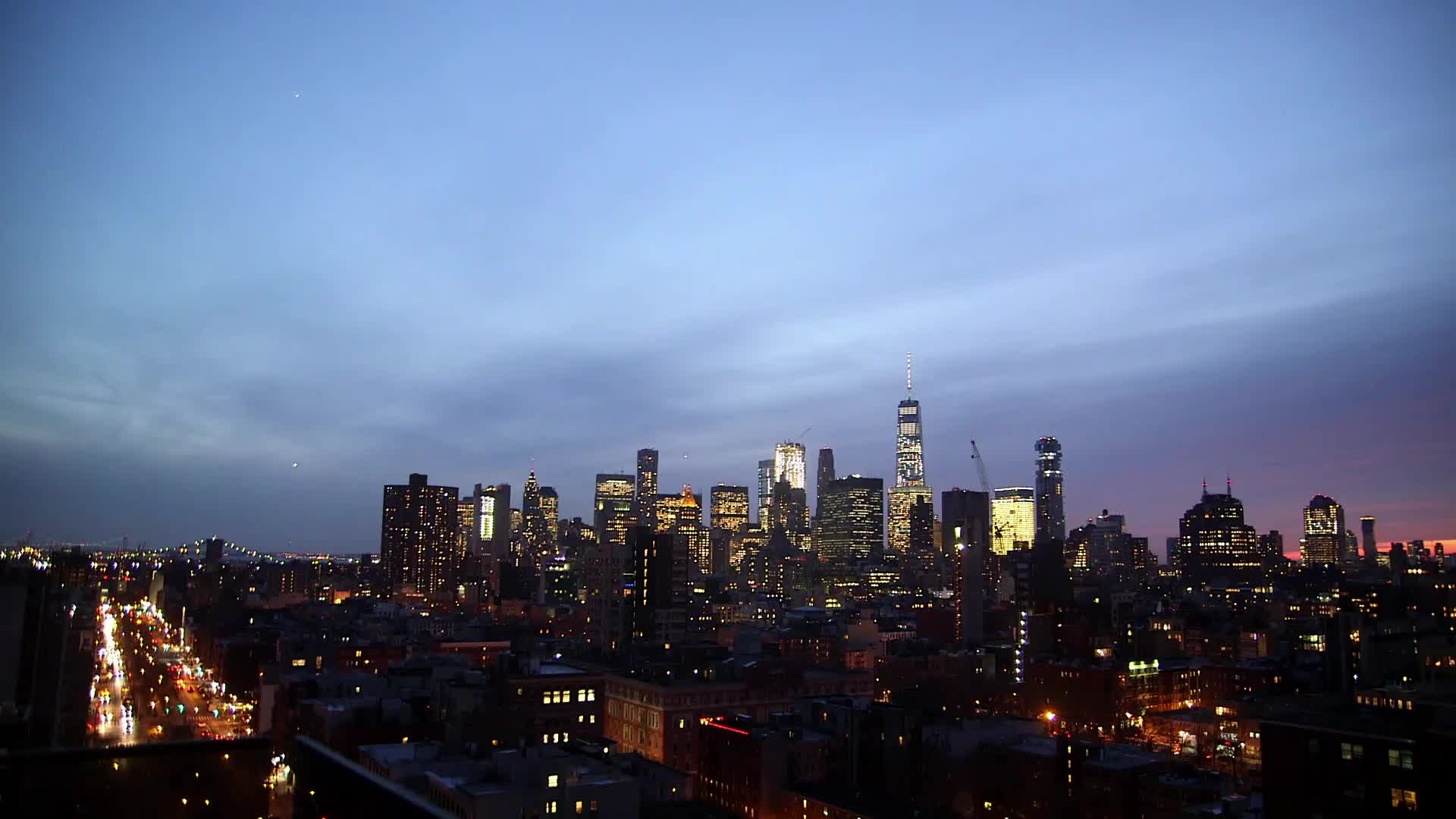 Manhattan Lights Animated Wallpaper - Free Download