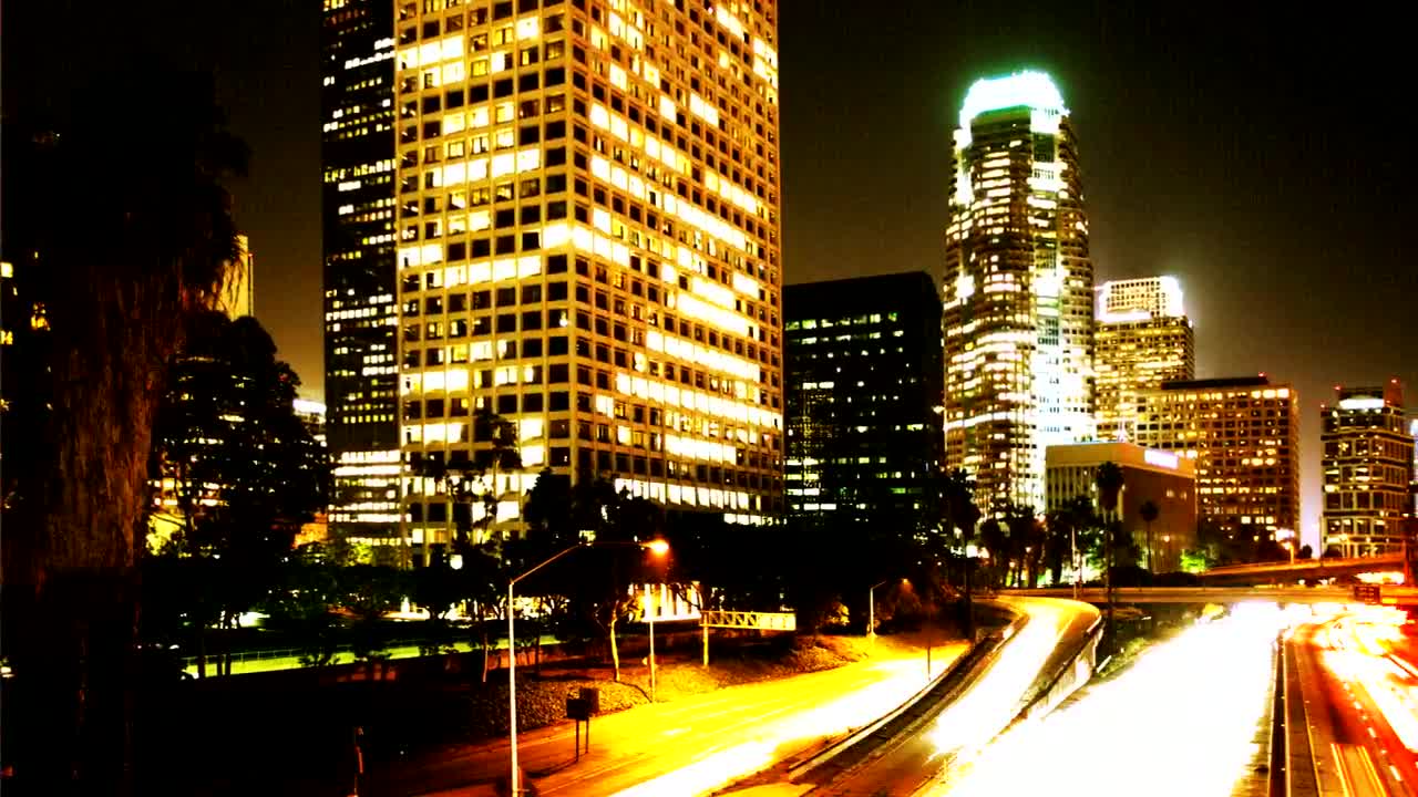 Free Video Stock time lapse of an avenue overnight Live Wallpaper - Free Download
