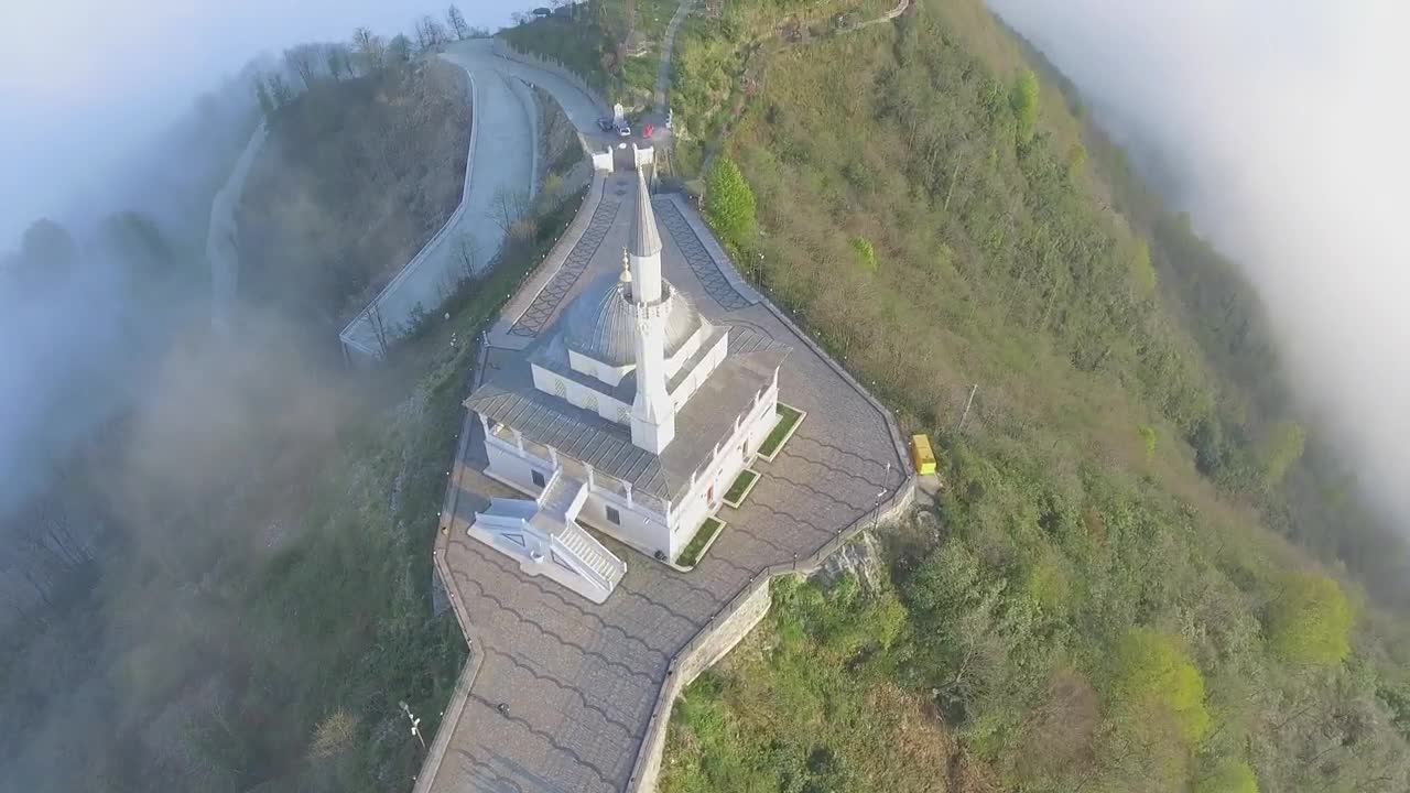 Stock Video Islamic Building In The Top Of A Mountain Animated Wallpaper - Free Download