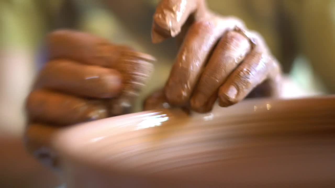 Stock Video Hands Working On Pottery Animated Wallpaper - Free Download