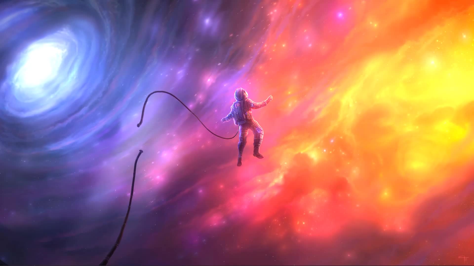 Astronaut Lost In Deep Space Live Wallpaper - Free Download