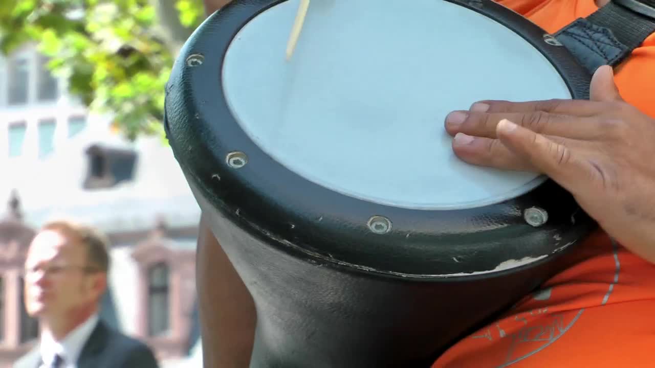 Stock Video Musician Playing The Darbuka Live Wallpaper - Free Download