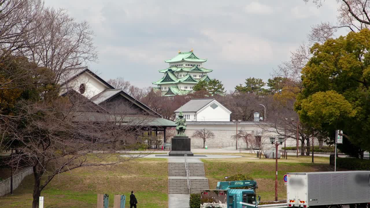 Stock Video Garden With A Statue And Japanese Temple Live Wallpaper For PC - Free Download