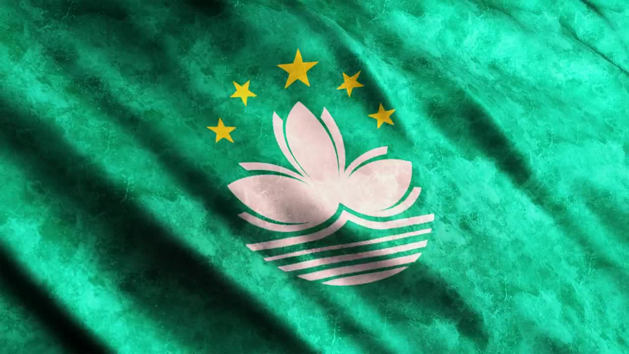Stock Video Macau Faded Flag In Full Screen Animated Wallpaper - Free Download
