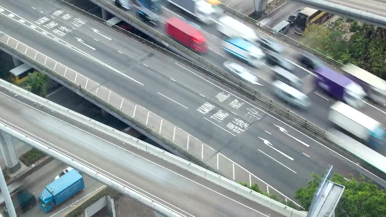 Stock Video Heavy Traffic In Hong Kong Overpass Animated Wallpaper - Free Download
