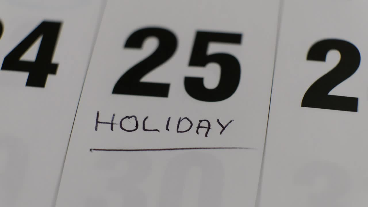 Stock Video Marking Christmas Day On The Calenda Animated Wallpaper - Free Download