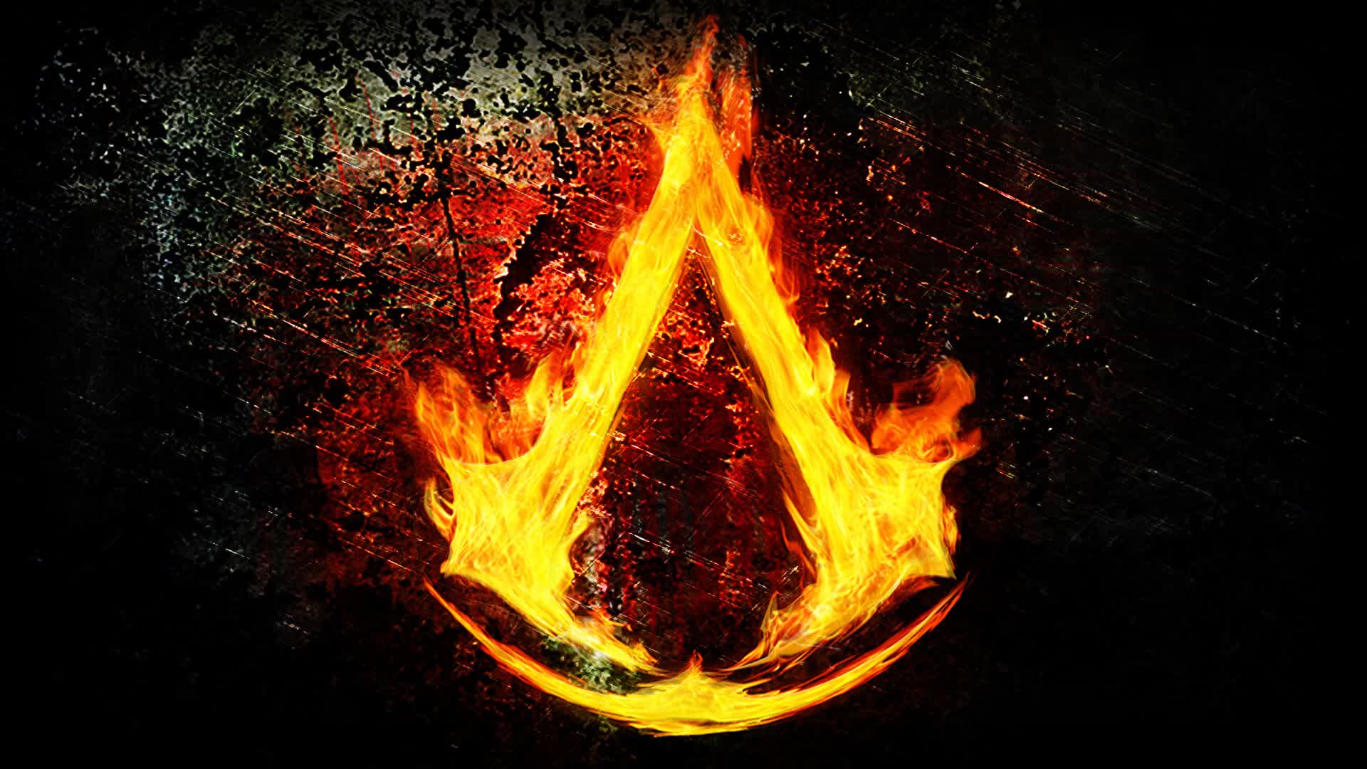 Assasins  Creed  Logo  Fire  Live  Wallpaper - Free Download