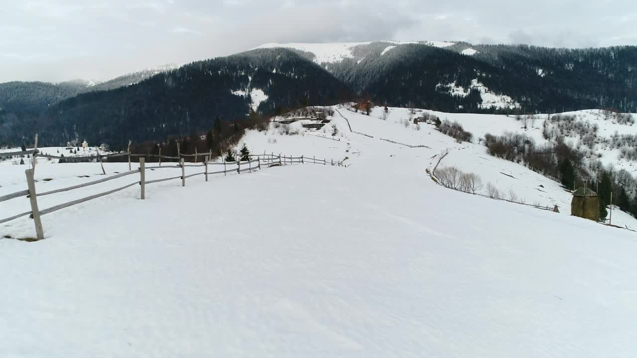 Free Video Stock Slope On A Winter Farm In The Mountains Live Wallpaper - Free Download