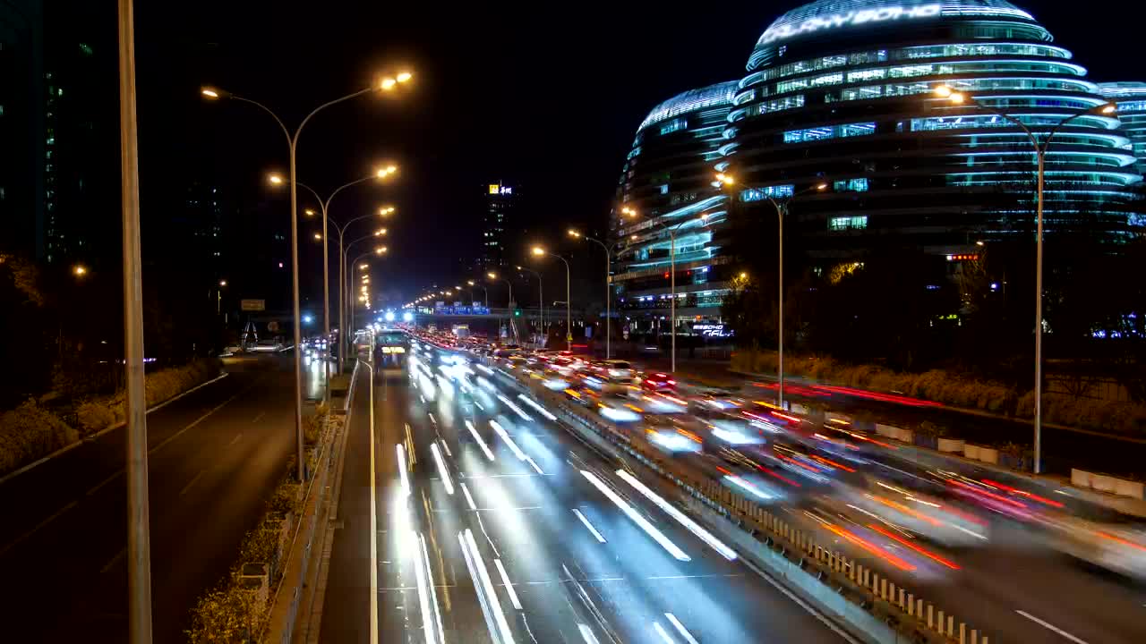 Stock Video Beijing City Highway With Traffic And Buildings Live Wallpaper For PC - Free Download