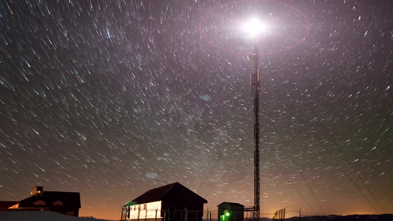 Free Video Stock time lapse of the moving stars and a tower Live Wallpaper - Free Download