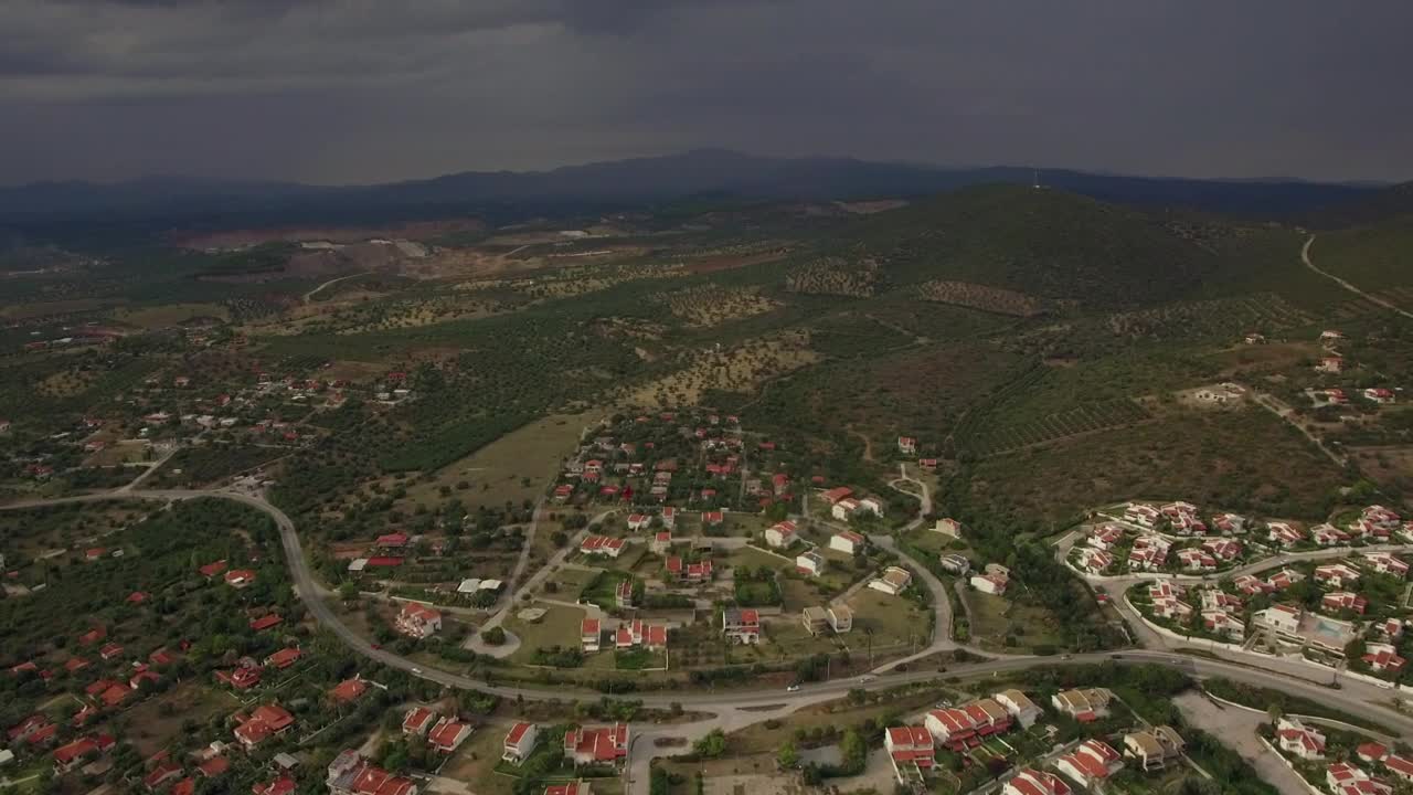 Stock Video Drone Flying Above Houses In Greece Live Wallpaper For PC - Free Download