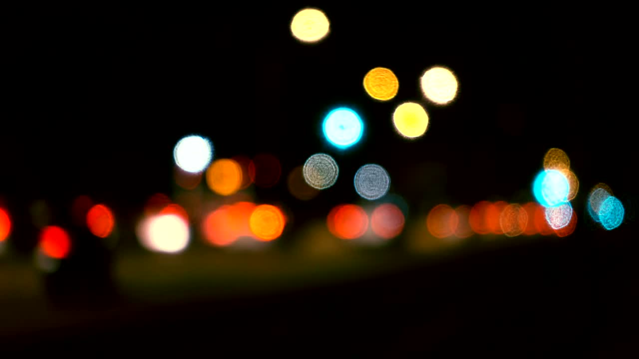 Video Stock Car Lights In Traffic Bokeh At Night Live Wallpaper For PC - Free Download