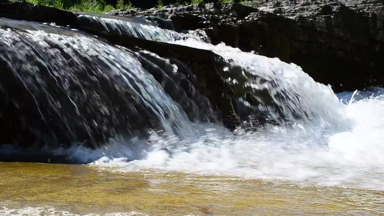Video Stock Clear River Waters Breaking Over A Rock Live Wallpaper For PC - Free Download