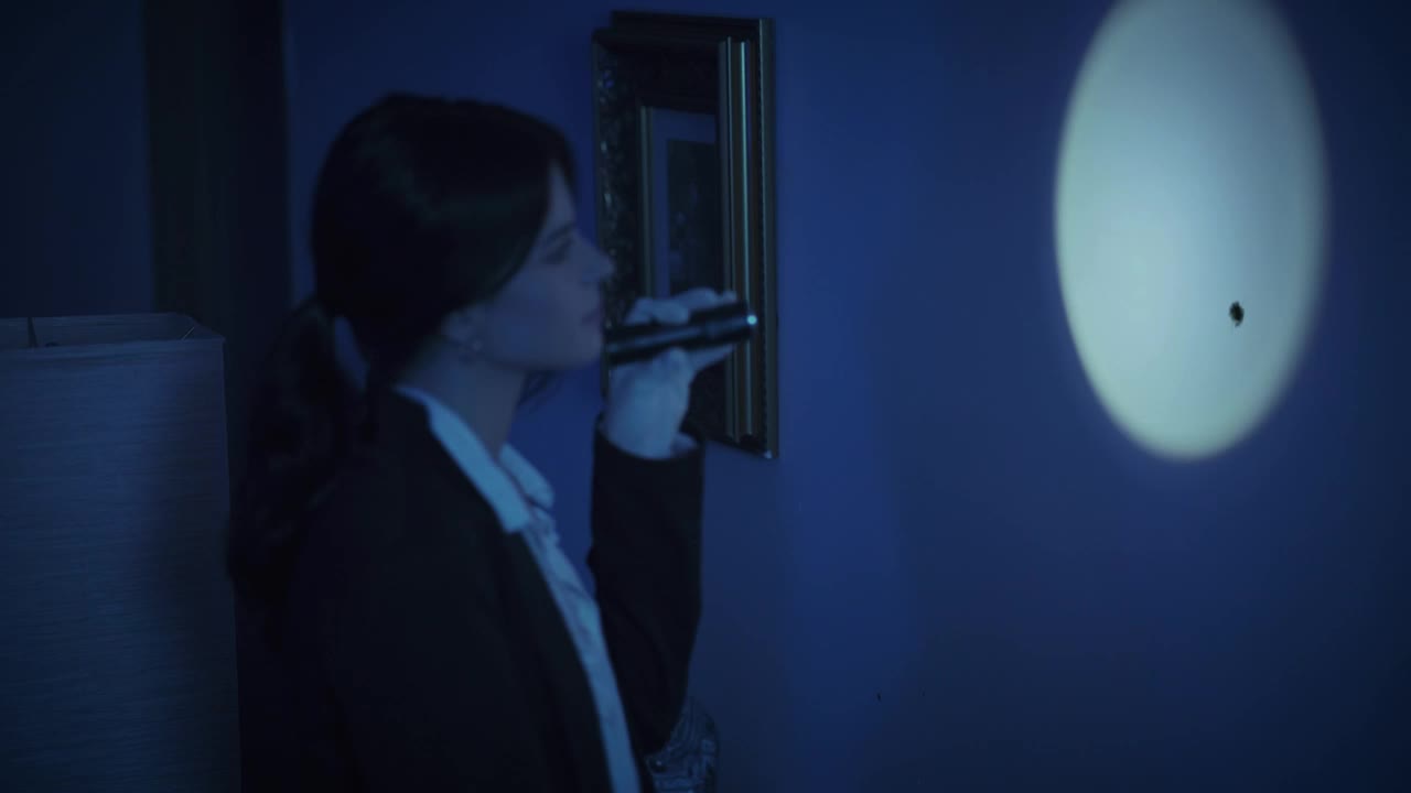 Video Stock Police Analyzing A Shot In The Wall At A Crime Live Wallpaper Free - Free Download