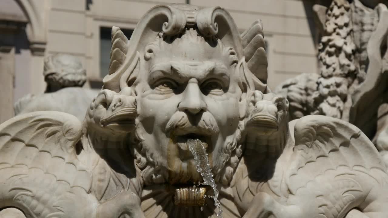 Video Stock Close Up Of A Fountain In Rome Live Wallpaper For PC - Free Download