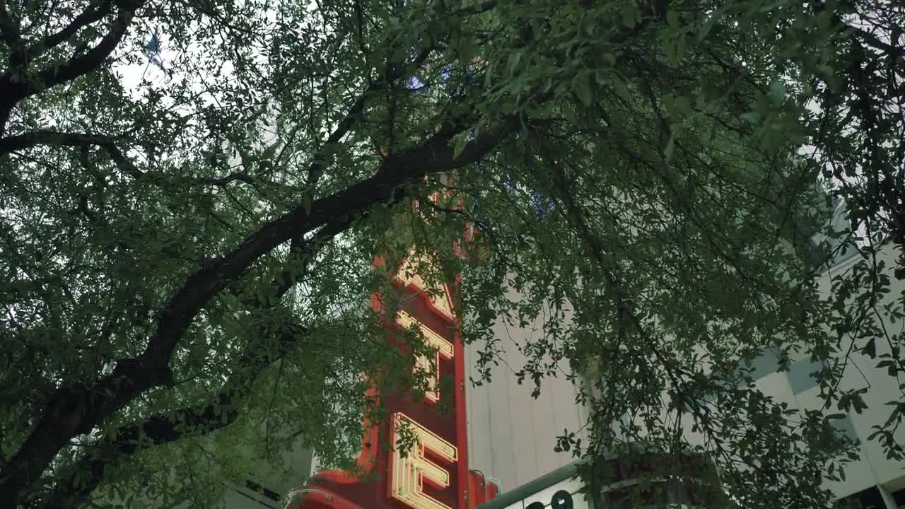 Stock Video Entrance Of A Theater With A Sign And A Marquee Live Wallpaper For PC - Free Download