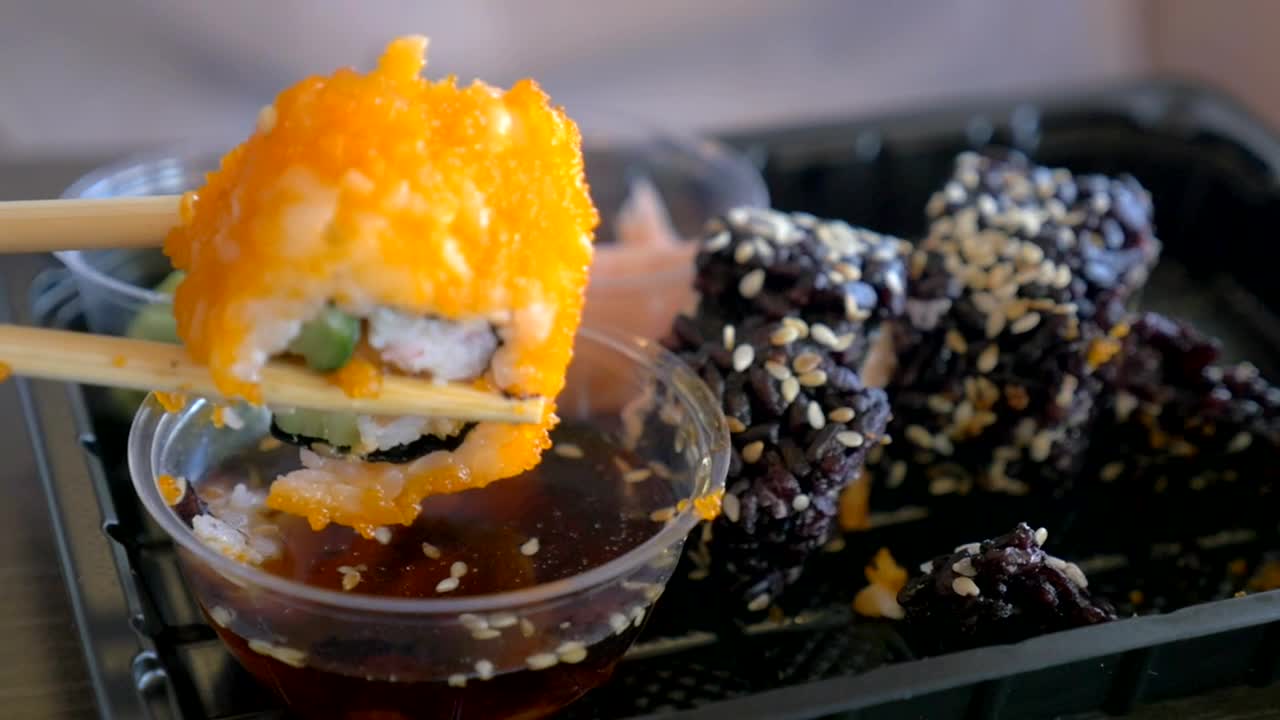 Stock Video Orange Sushi And Wasabi Live Wallpaper - Free Download