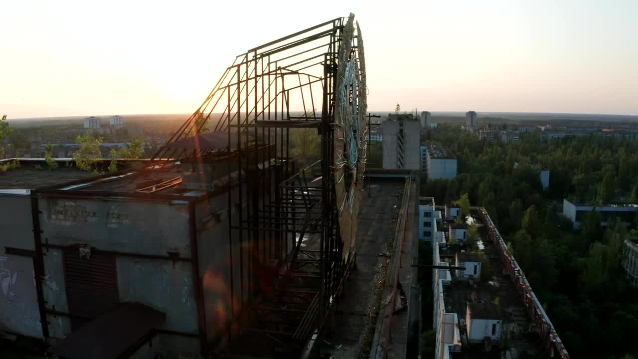 Stock Video Emblem On A Rooftop In Pripyat Live Wallpaper For PC - Free Download