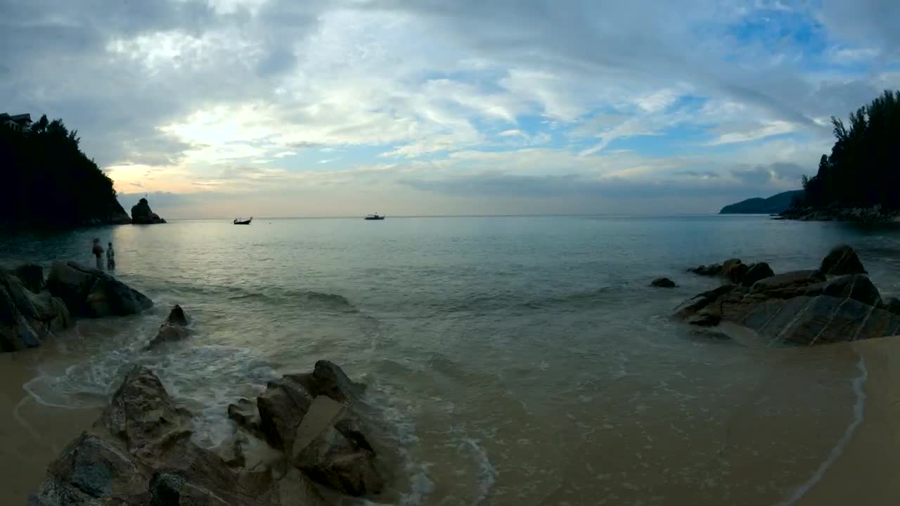 Free Video Stock timelapse of a cloudy day at the beach Live Wallpaper - Free Download