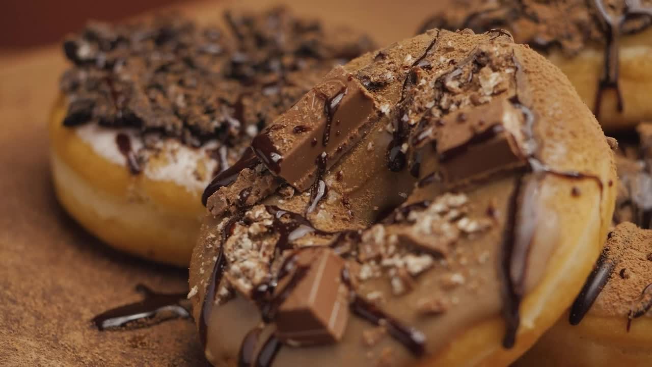 Stock Video Demonstration Video Of Donuts With A Lot Of Chocolate Live Wallpaper For PC - Free Download