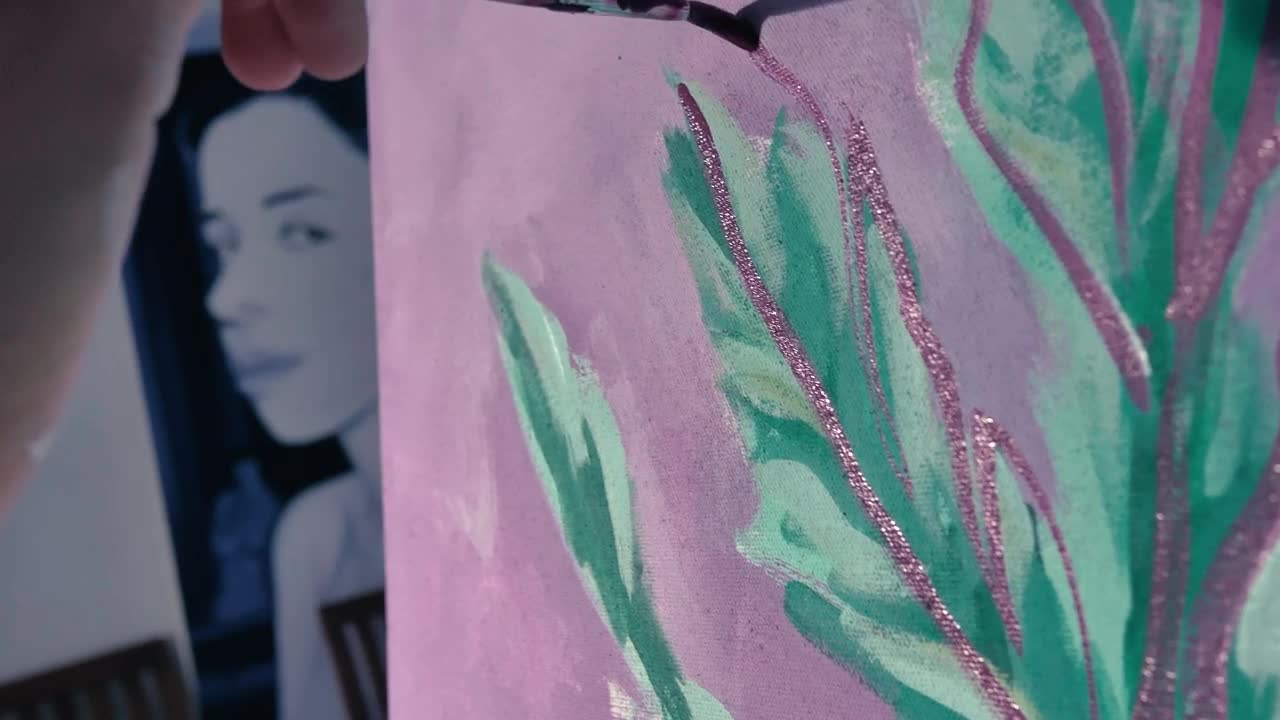 Stock Video Detail View Of A Painting Being Painted Live Wallpaper For PC - Free Download