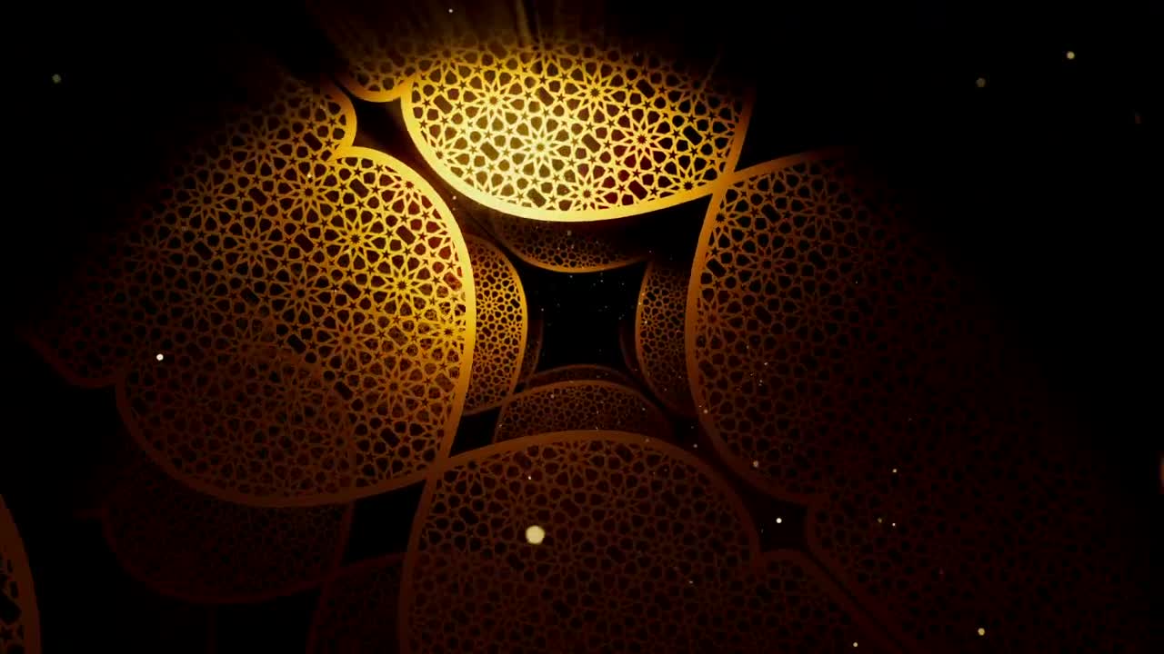 Video Stock Ramadan Kareem Style Floating Golden Figures Live Wallpaper Free - Free Download
