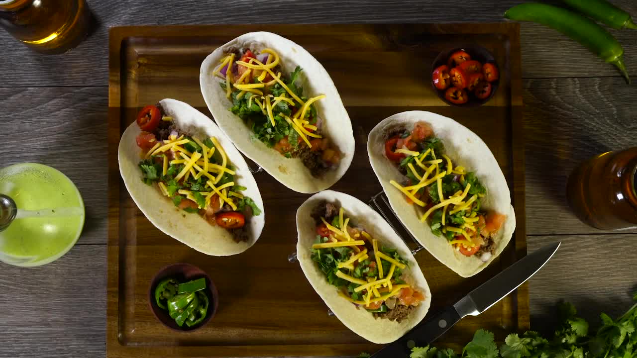 Free Video Stock tacos with meat and cheese Live Wallpaper - Free Download