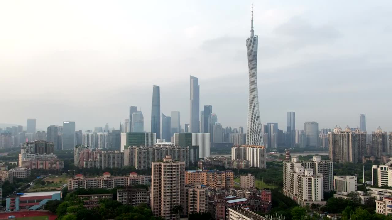 Stock Video Guangzhou Cityscape At Daytime Live Wallpaper For PC - Free Download
