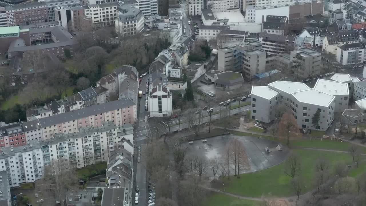 Stock Footage Winter Time In A German City Aerial Shot Live Wallpaper - Free Download