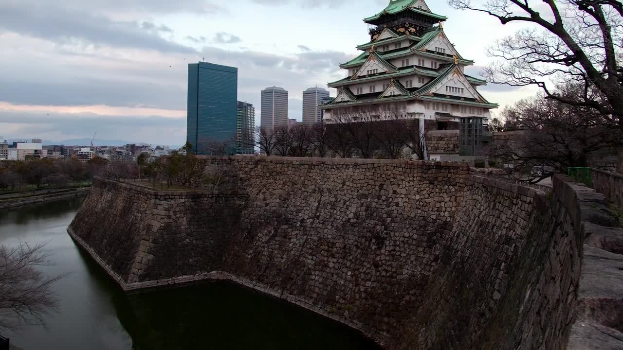 Stock Video Osaka Feudal Castle Time Lapse Live Wallpaper - Free Download