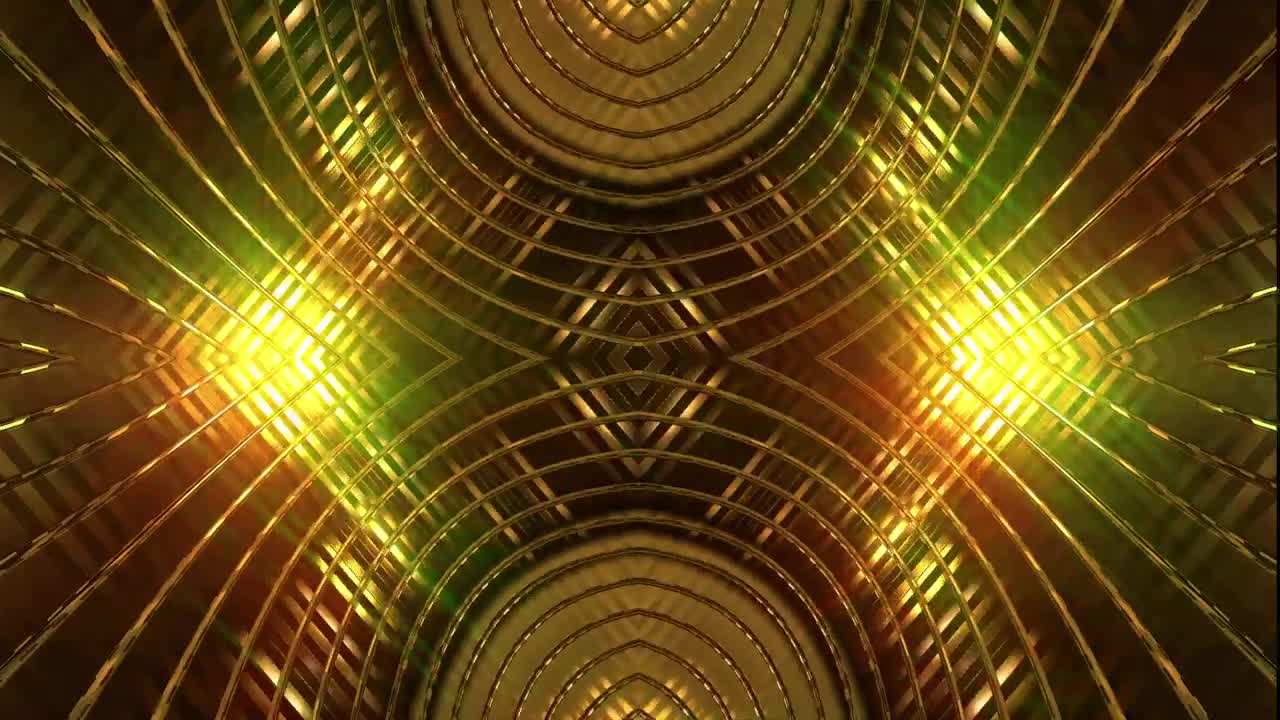 Stock Video Golden Surface With Lines And Lights Spinning Live Wallpaper For PC - Free Download